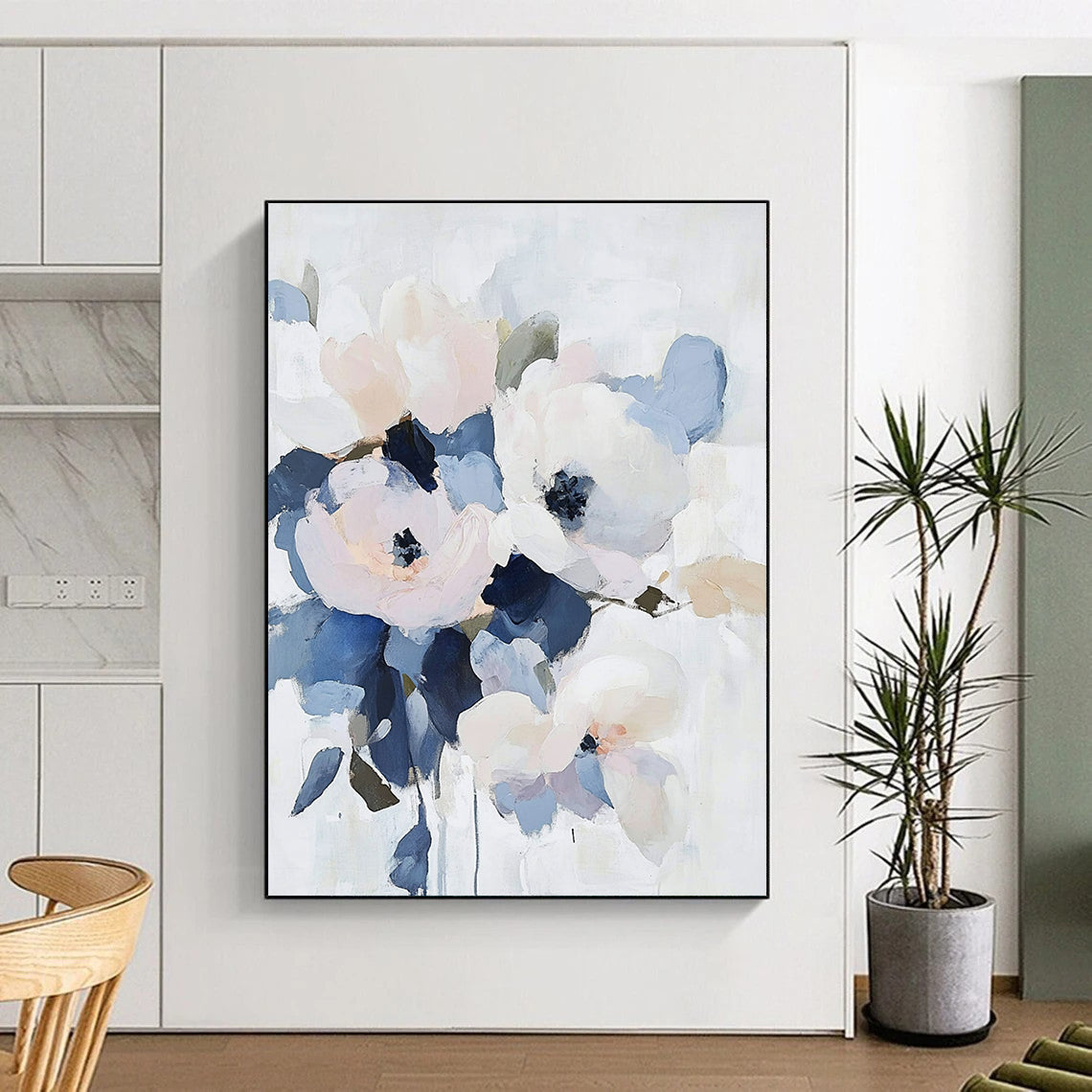 Soft - Toned Flower Bouquet Art for Nursery & Café STSC053