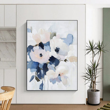 Soft - Toned Flower Bouquet Art for Nursery & Café STSC053