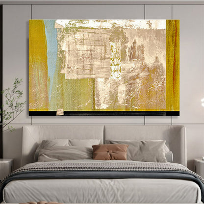 Yellow - Brown Geometric Abstract Art for Industrial - Style Hallway DLZ2777