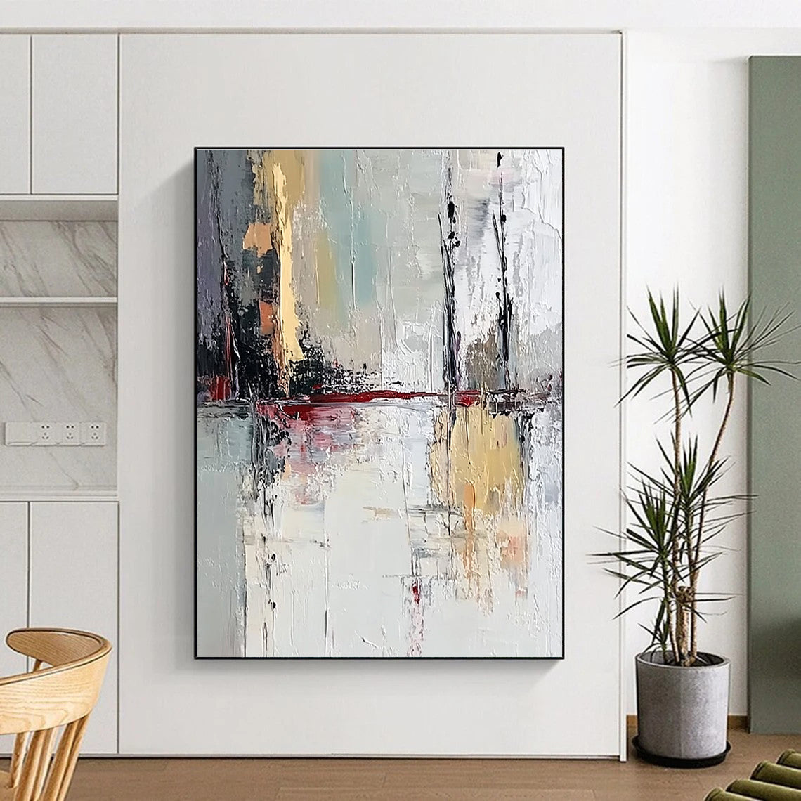Colorful Abstract Reflection for Artistic Café & Bohemian Living Room STSC601