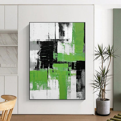 Green - White Geometric Art for Eco - Friendly Home Entryways DLZ0277