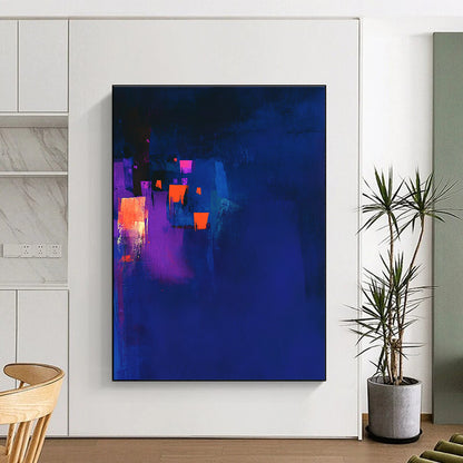 Dark Blue with Neon Accents for Modern Nightclub & Urban Art Space STSC544