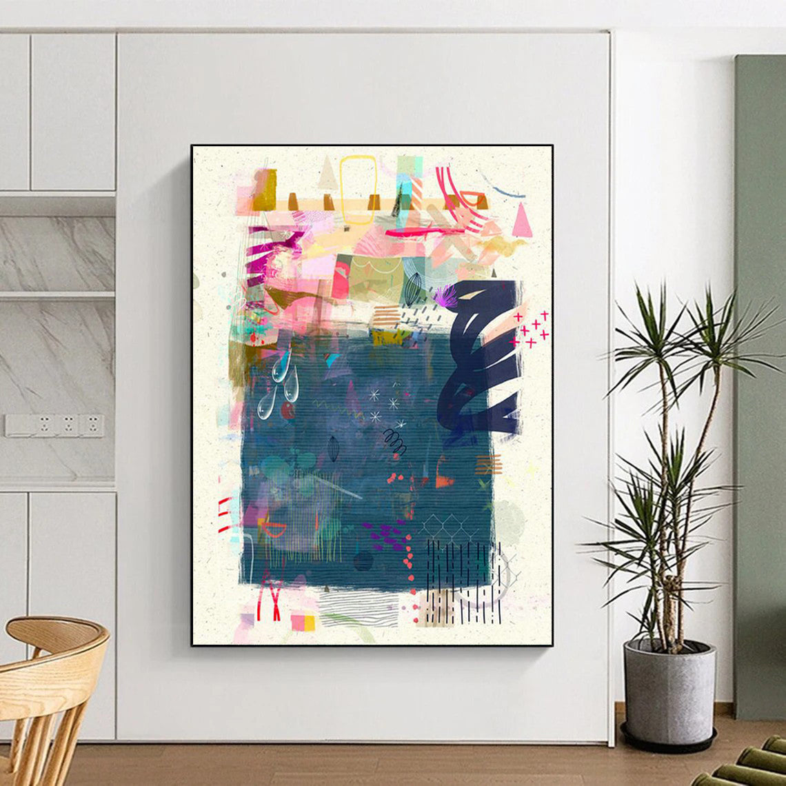 Colorful Collage Art for Creative Agency Meeting Rooms DLZ0096