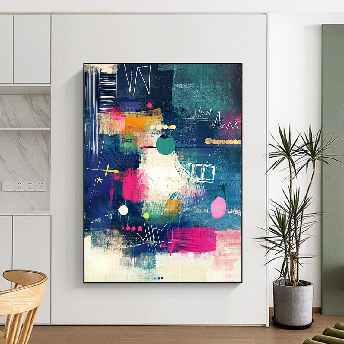 Colorful Abstract Composition for Creative Coworking Space & Art - Loving Café STSC966