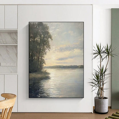 Realistic Landscape Oil Art for Classic Home Dining Room Accents DLZ0237