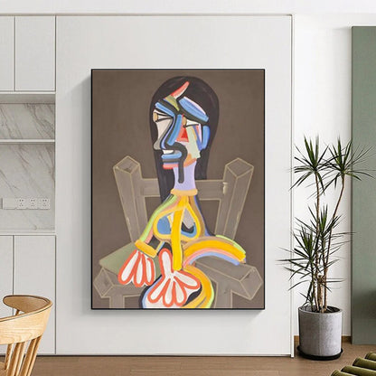 Colorful Abstract Figure Art for Bohemian Gallery & Creative Studio DLZ2153