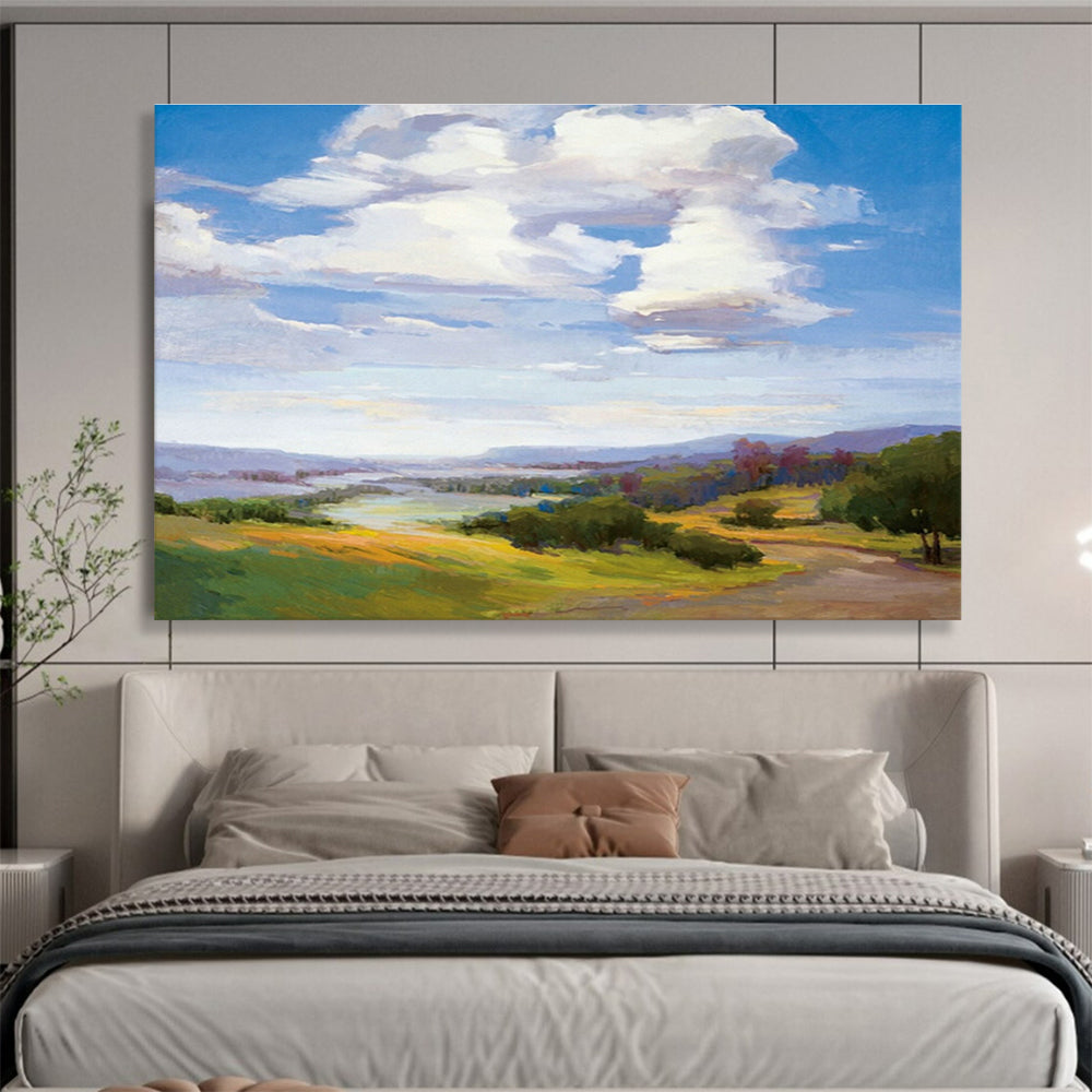 Pastoral Landscape Oil Painting for Cozy Country Kitchen DLZ2818