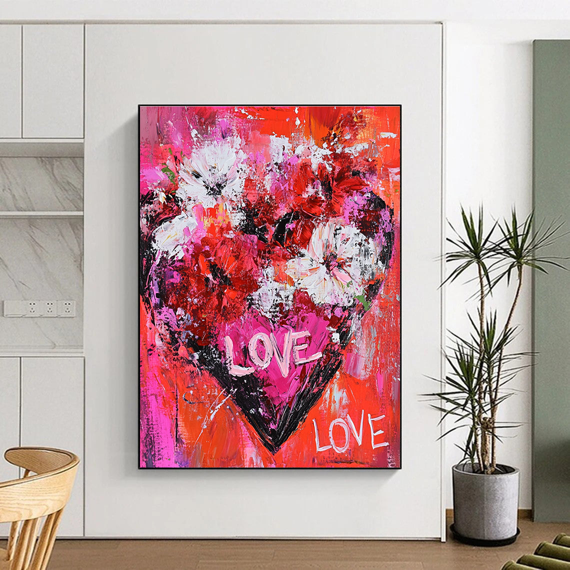 Romantic Heart of Love Art for Bedroom & Wedding Venue STSC680