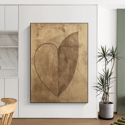 Minimalist Heart Sketch for Romantic Bedroom & Sentimental Art Gallery STSC983
