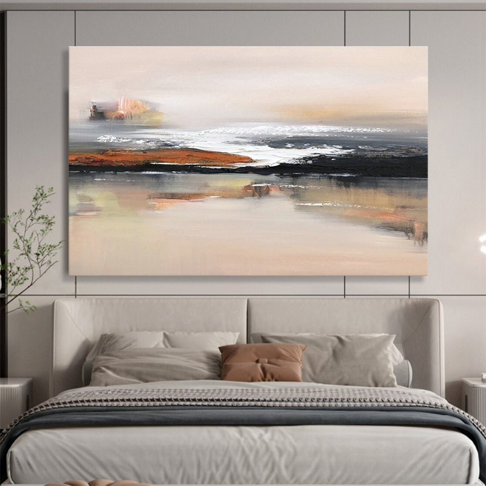 Minimalist Coastal Art for Beach House Bedroom Accent Walls DLZ3298