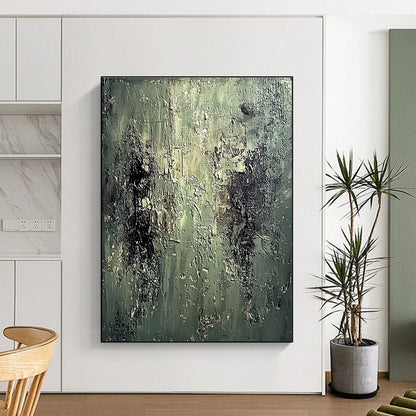 Textured Green Abstract for Industrial - Chic Loft & Artistic Studio STSC587