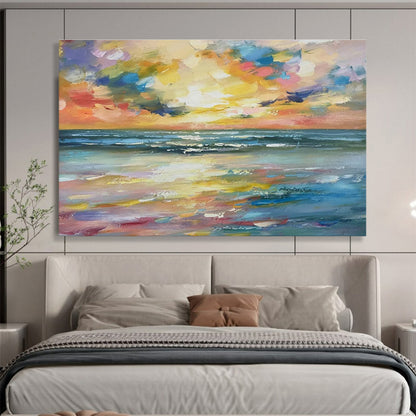 Gorgeous Sea View Oil Painting for Luxury Beach House Living Rooms DLZ2501