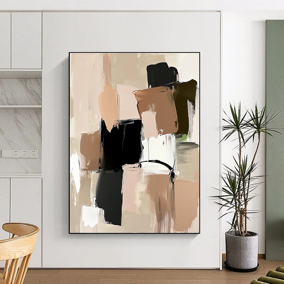 Muted Color Block Abstract for Scandinavian - Style Bedroom & Calm Reading Nook STSC779