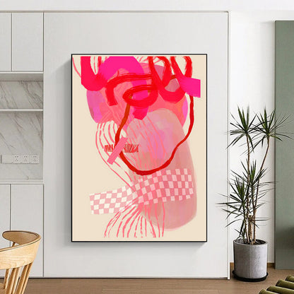Pink - Themed Abstract Heart Art for Wellness Center & Fashion Boutique DLZ0639