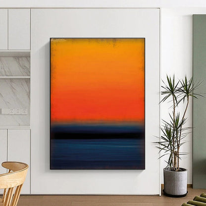 Vibrant Gradient Sunset Art for Rooftop Bar & Coastal Restaurant DLZ2303
