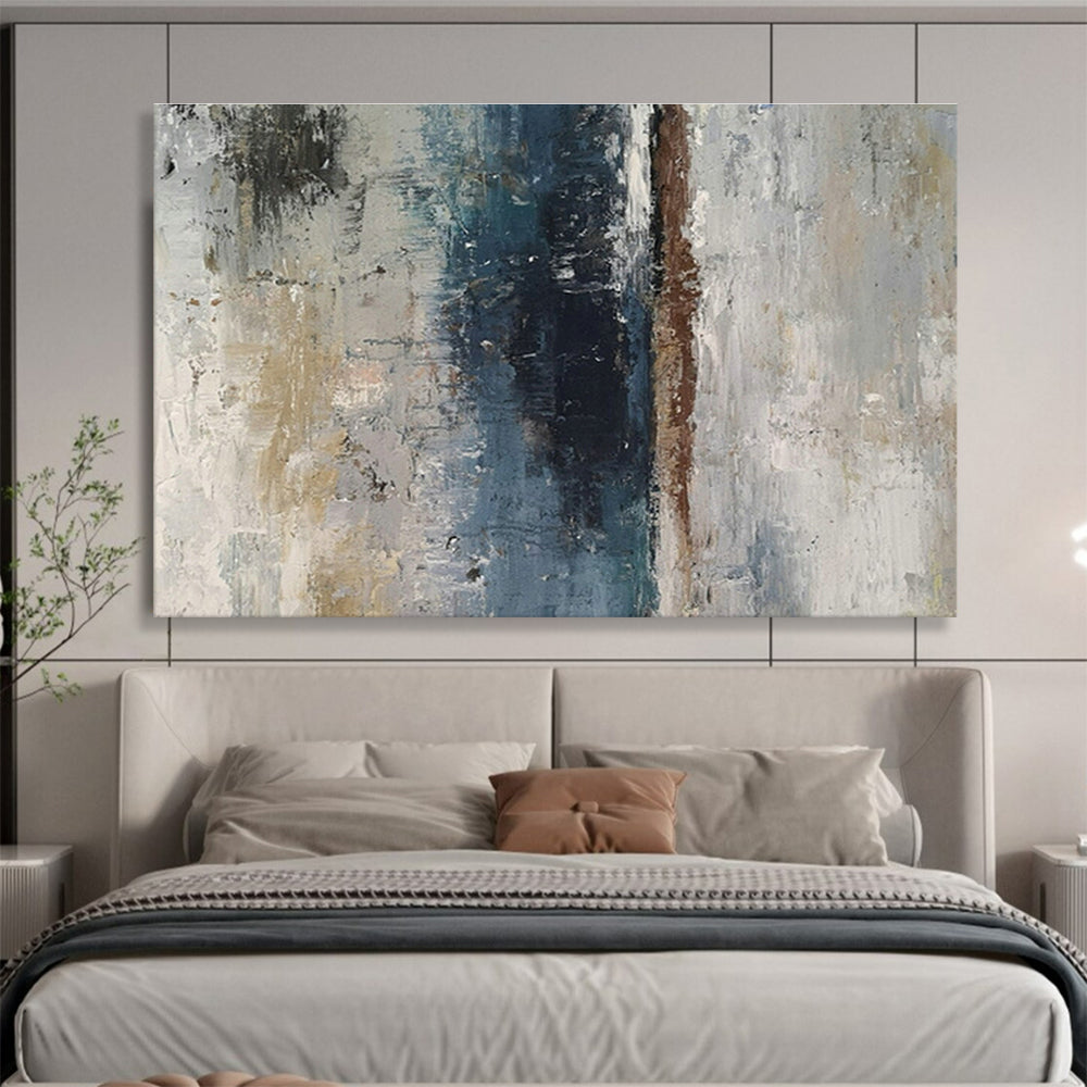 Blue - Brown Abstract Art for Industrial - Style Home Office Studios DLZ2677