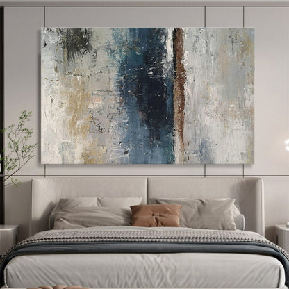 Blue - Brown Abstract Art for Industrial - Style Home Office Studios DLZ2677