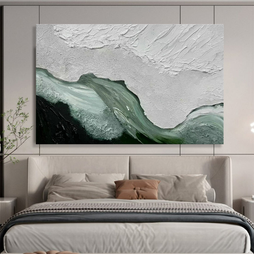 White Textured Abstract Art for Calm Office Break Rooms DLZ3128
