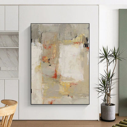 Neutral Abstract Composition Art for Minimalist Office & Modern Art Gallery DLZ2150