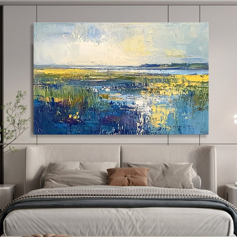 Colorful Marshland Art for Ecotourism Hotel & Vibrant Living Room SC072