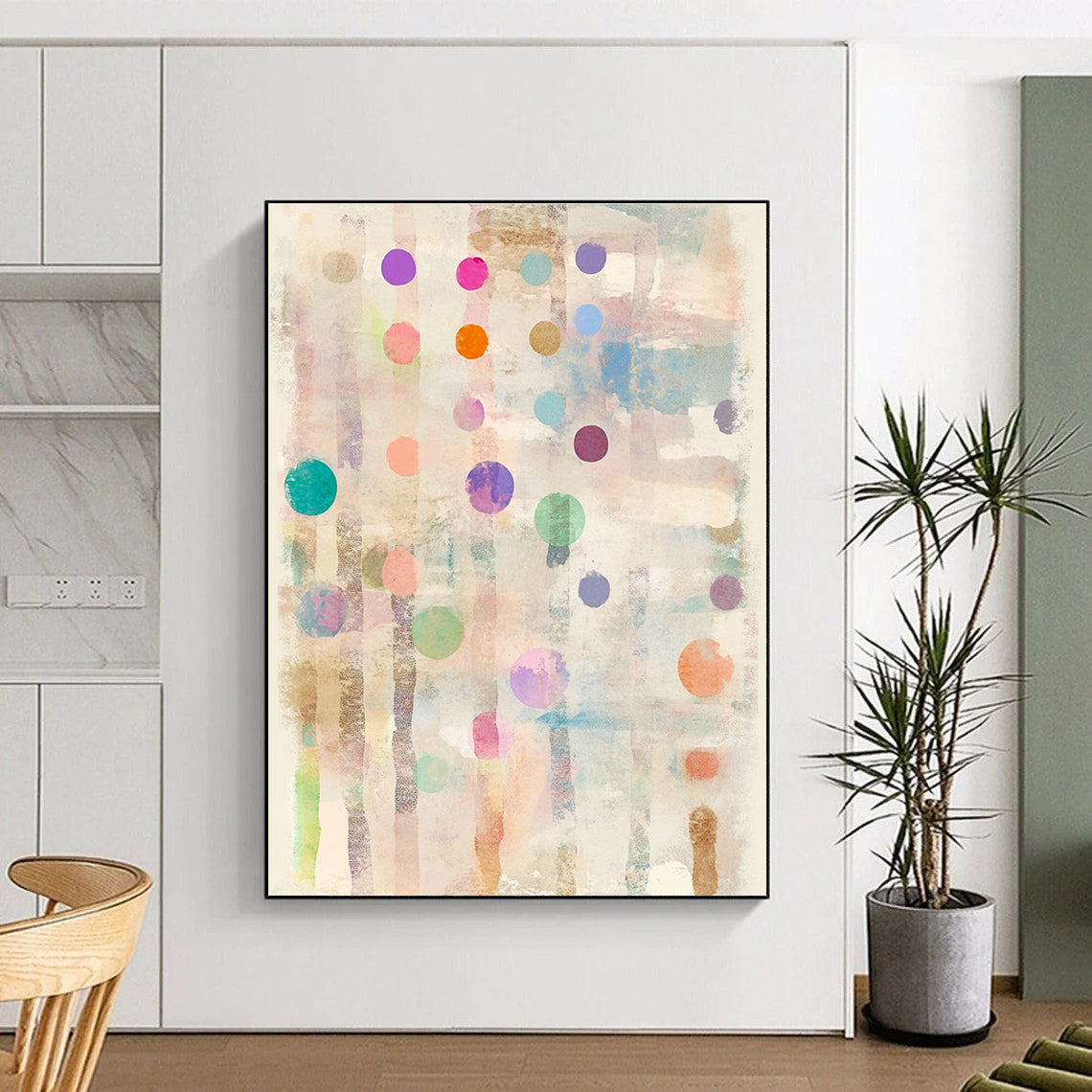 Pastel Dots & Stripes Art for Nursery & Café STSC722