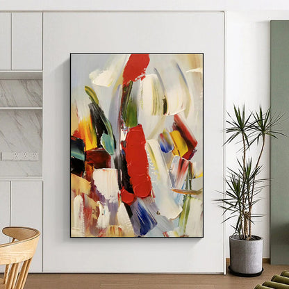 Colorful Brushstroke Abstract Art for Living Room & Art Studio DLZ0461