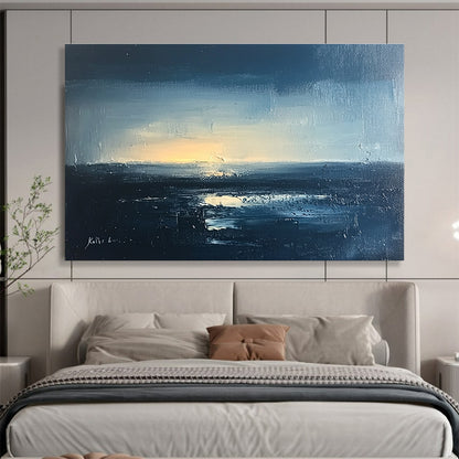 Dark Sea Sunset Art for Nautical - Themed Bar & Coastal Home Library SC068