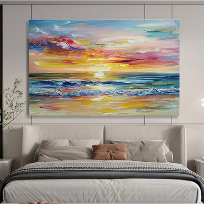 Colorful Sunset Seascape Art for Beach House & Vacation Rental SC008
