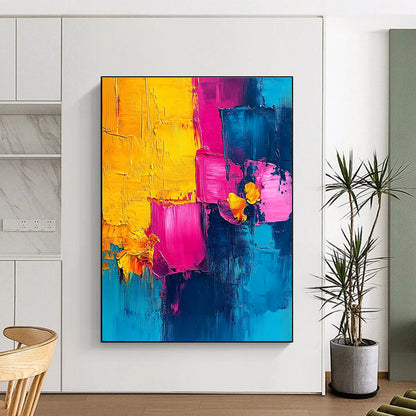 Bright Color Block and Flower Abstract for Cheerful Kitchen & Art Gallery Pop - Up STSC495