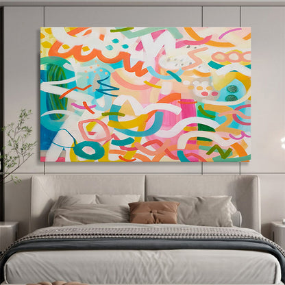 Colorful Line Abstract Art for Lively Playrooms DLZ2411
