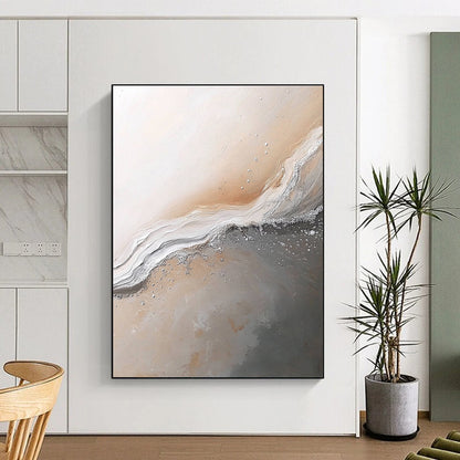 Serene Abstract Art for Scandinavian Bedroom & Coastal Café STSC014