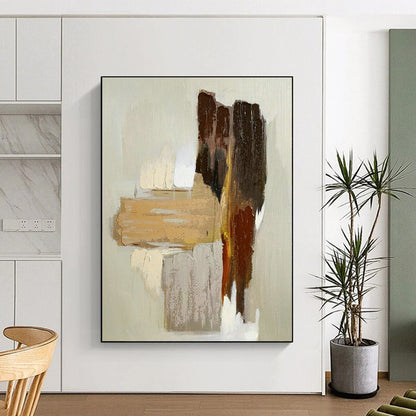 Earth - Tone Abstract Art for Rustic Home & Nature - Inspired Spa DLZ1074