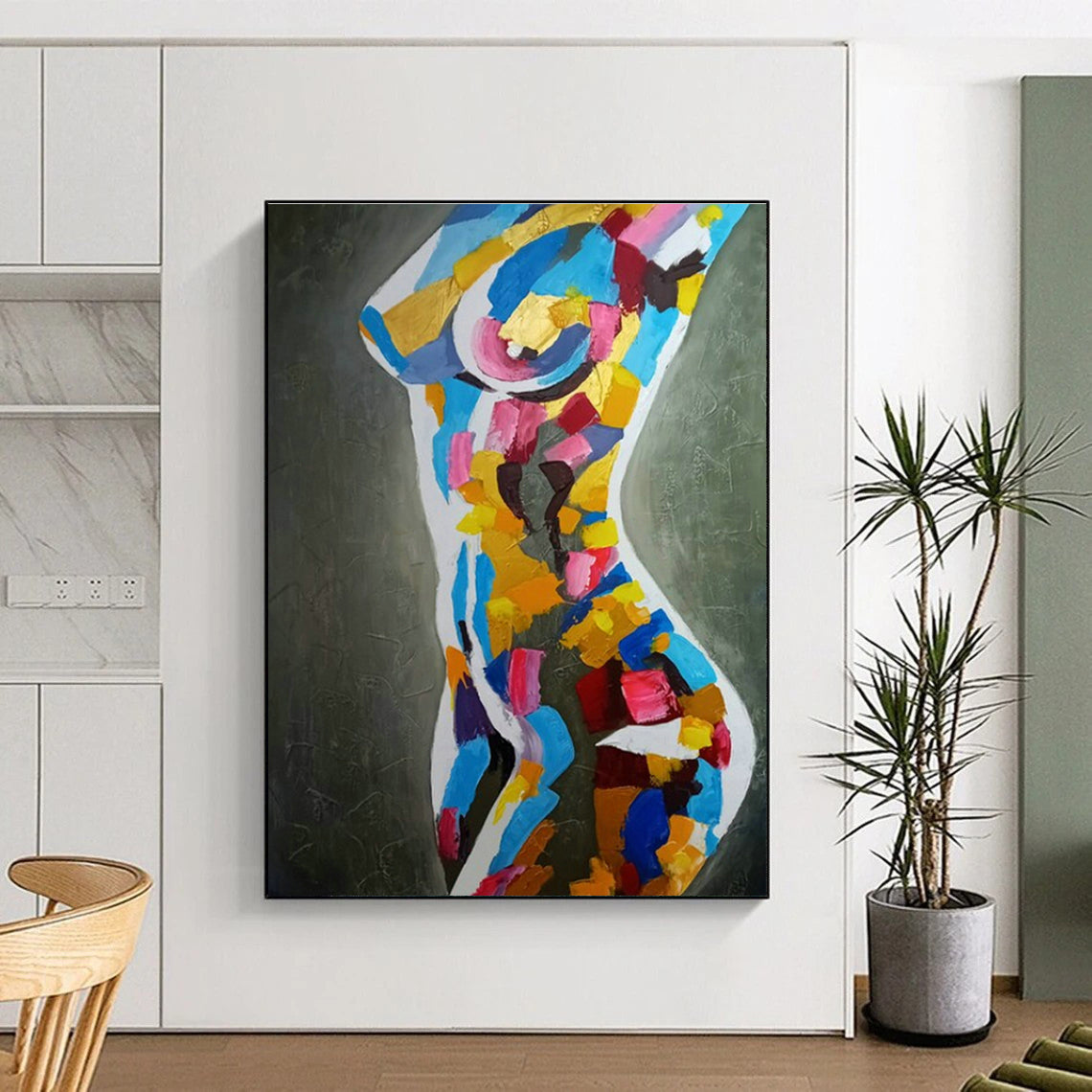 Colorful Abstract Torso Art for Body - Positive Studio & Art - Forward Home Gym DLZ2109