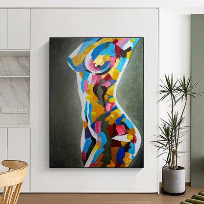 Colorful Abstract Torso Art for Body - Positive Studio & Art - Forward Home Gym DLZ2109