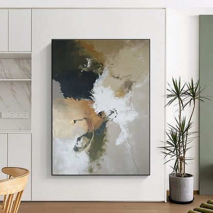 Neutral Tones Abstract for Timeless Home Library & Modern Office STSC254