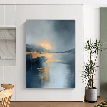Golden - Glow Seascape Art for Luxury Beach Resort & Yacht Club Lounge DLZ1837