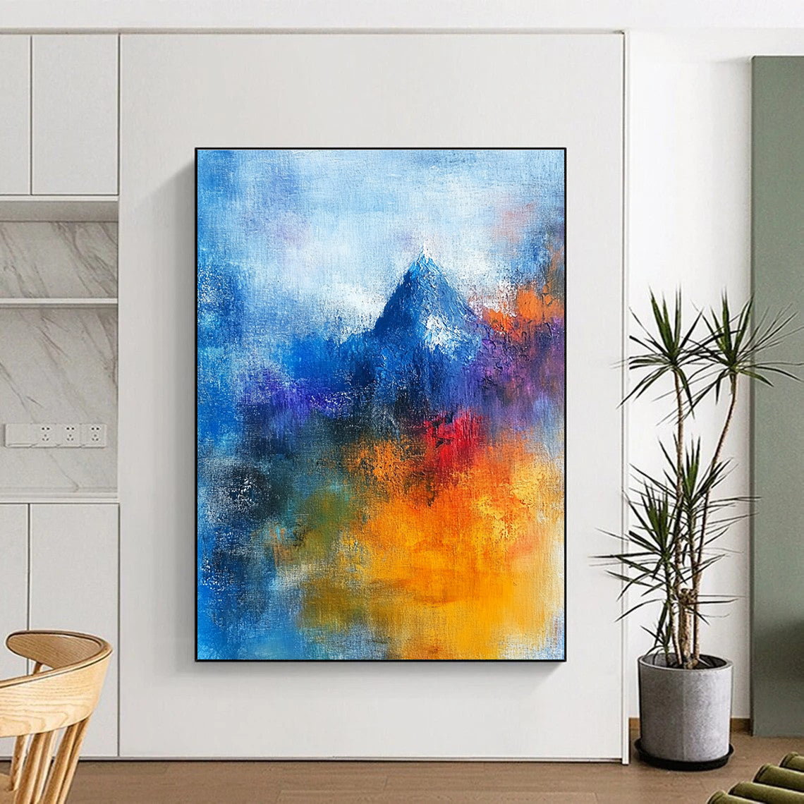 Colorful Mountain Abstract for Adventure - Themed Home & Art - Loving Retreat STSC249