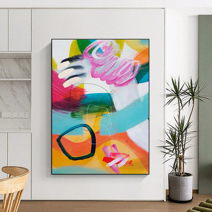 Colorful Dynamic Art for Fitness Studio Wall Motivators DLZ0099