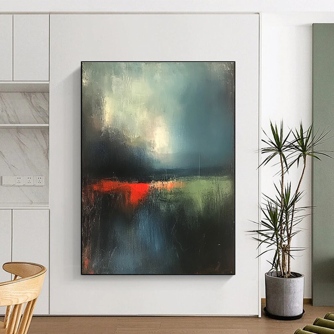 Dark Landscape Abstract Art for Study & Bedroom STSC702