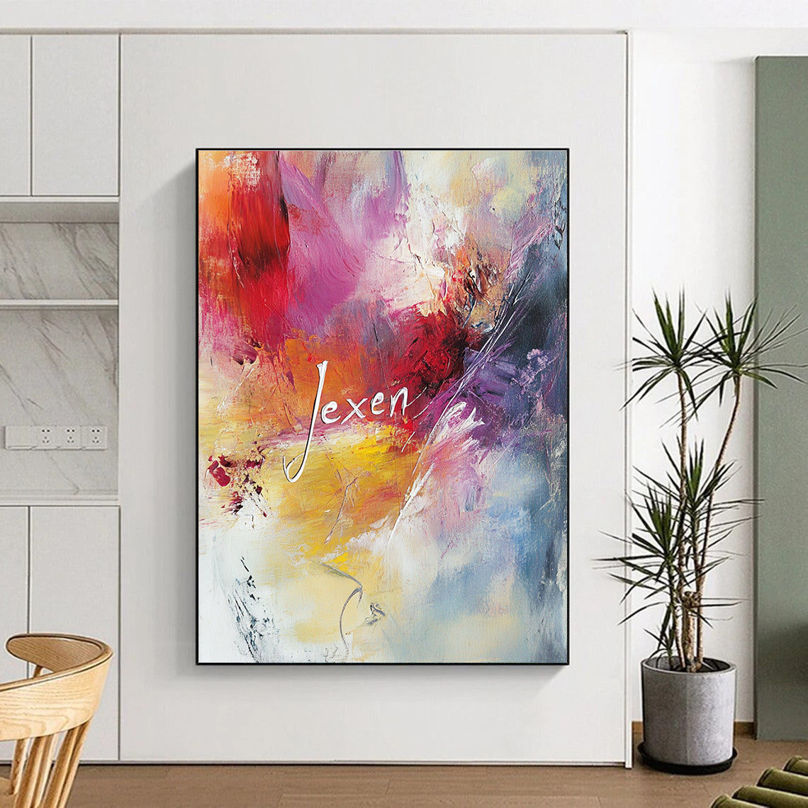 Colorful Name Abstract for Personalized Home Office & Artistic Studio STSC802