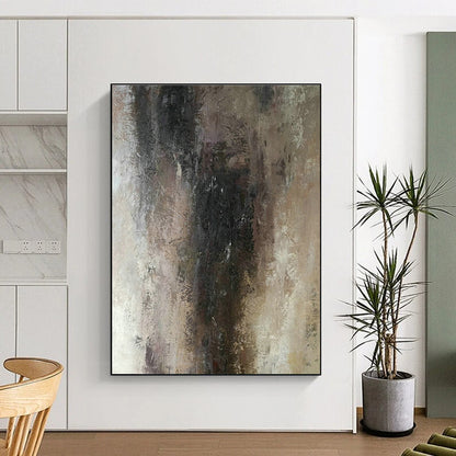Brown - Grey Abstract Art for Living Room & Study DLZ0557