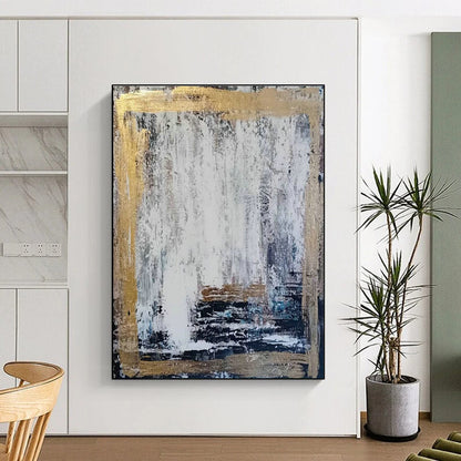 Gold - Framed Abstract Art for Luxury Hotel Lobby & Art - Centric Dining Room DLZ2113