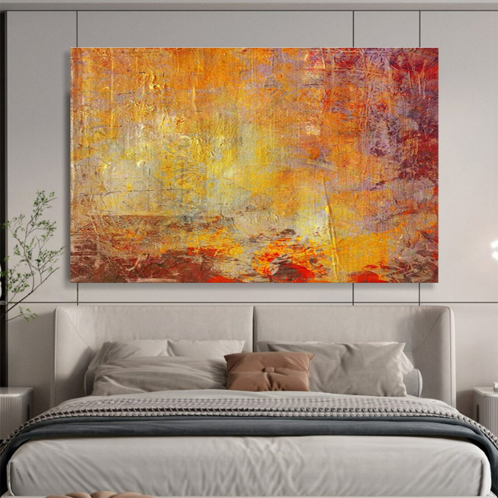 Orange - Purple Abstract Art for Modern Art Gallery Cafés DLZ2576