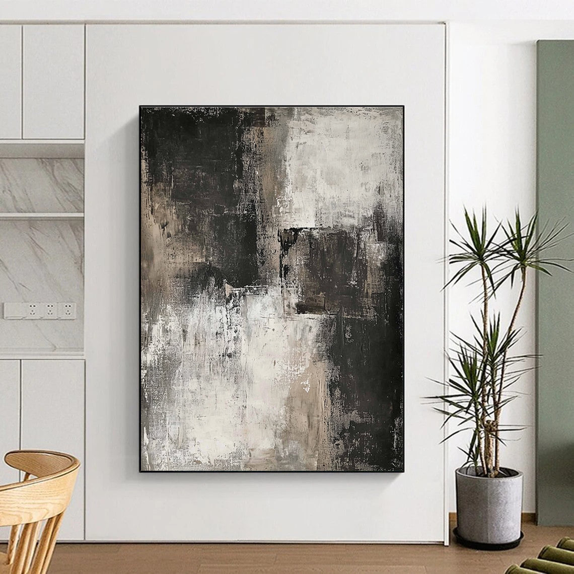 Industrial Gray Abstract Art for Loft & Gallery STSC069