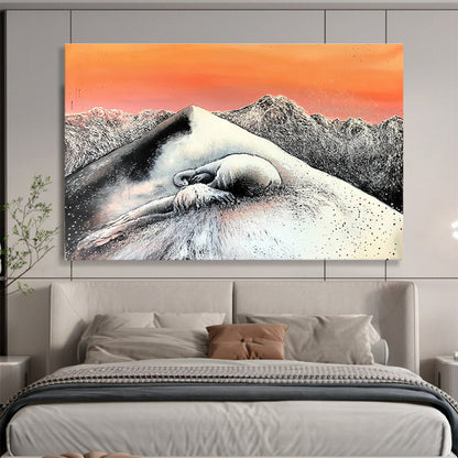 Thought - Provoking Mountain Art for Modern Gallery & Wellness Center SC569