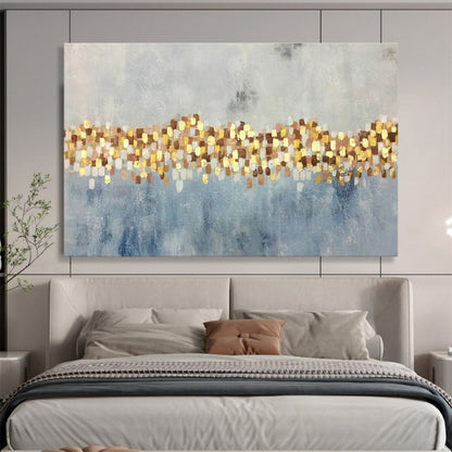 Gold - Blue Decorative Art for Modern Dining Room Accents DLZ2548