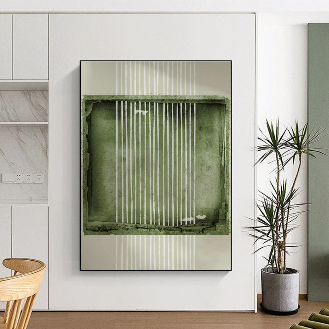 Geometric Green Art for Modern Gallery Wall & Creative Studio DLZ1374