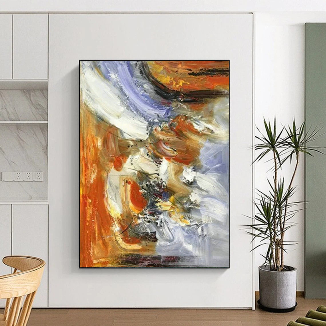 Colorful Abstract Fusion Art for Creative Studio & Modern Café DLZ1460