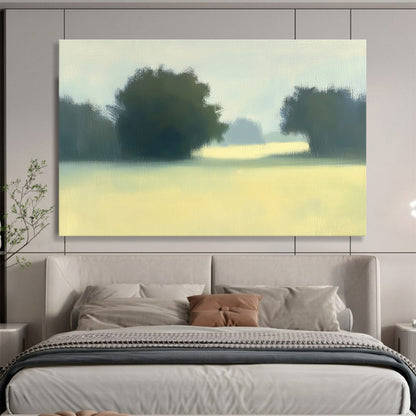 Foggy Field with Trees Art for Nature - Lover’s Bedroom & Rustic - Style Café SC498