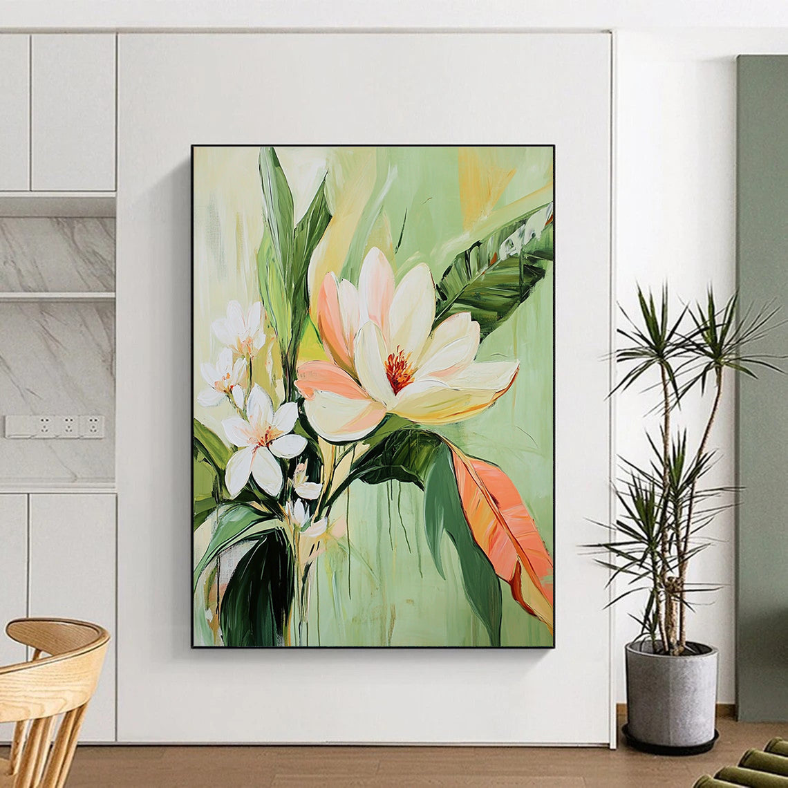 Floral Bouquet on Green for Florist Shop & Feminine Bedroom STSC1142